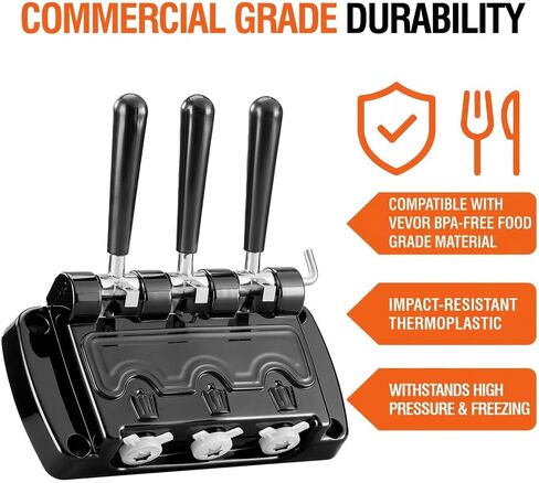 باب تفريغ الموزع ذو اللوحة الأمامية من FixoTech متوافق مع ماكينات الآيس كريم VEVOR YKF الناعمة - مجموعة كاملة من لوحة الواجهة مع 3 مقابض وقضبان الصمامات والأختام - أجزاء تجارية من درجة الطعام in Kuwait