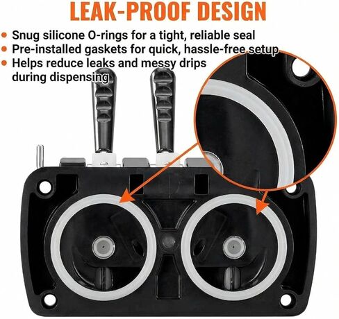 باب تفريغ الموزع ذو اللوحة الأمامية من FixoTech متوافق مع ماكينات الآيس كريم VEVOR YKF الناعمة - مجموعة كاملة من لوحة الواجهة مع 3 مقابض وقضبان الصمامات والأختام - أجزاء تجارية من درجة الطعام in Kuwait