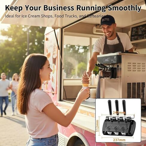 باب تفريغ الموزع ذو اللوحة الأمامية من FixoTech متوافق مع ماكينات الآيس كريم VEVOR YKF الناعمة - مجموعة كاملة من لوحة الواجهة مع 3 مقابض وقضبان الصمامات والأختام - أجزاء تجارية من درجة الطعام in Kuwait