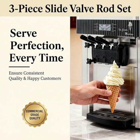 مجموعة قضبان صمام منزلق لآلة الآيس كريم مقاس 16 سم - قضبان مكبس متينة متوافقة مع صانعي الخدمة الناعمة التجارية والمنزلية من VEVOR، قطع غيار سهلة in Kuwait