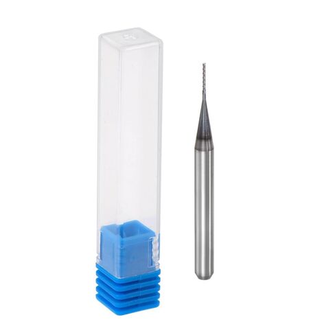 End Mill CNC Router Bits, 0.5mm x 4mm 1/8" Shank Diamond Film Coated Carbide Engraving Bit Milling Cutter Left Hand for PCB Plastic Fiber Wood 2pcs in Saudi Arabia
