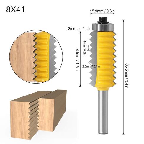 8 Shank Multi-Tooth Side Milling Cutter, 2 Flutes Rail Stile Router Bit for Woodworking Projects in Saudi Arabia