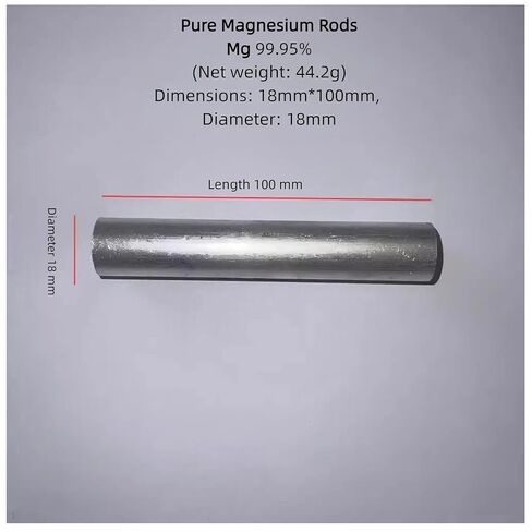 High Purity Magnesium Anode 99.95% Mg 18mm Diameter 100mm 3.94in Length for Water Treatment Corrosion Protection 5pics in Saudi Arabia