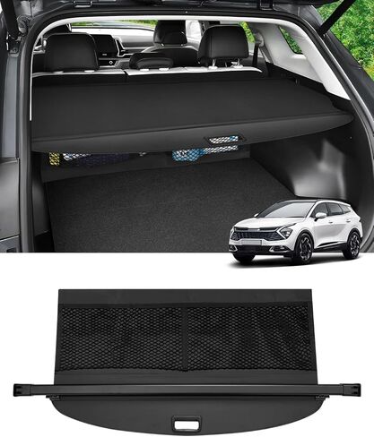 Autorder Cargo Cover for 2021-2024 Chevrolet Tahoe/Suburban/Cadillac Escalade/GMC Yukon Accessories Upgraded Trunk Cover with Extra Storage Net Carbon Fiber Retractable Security Shield Shade in Saudi Arabia