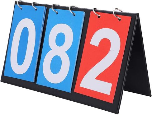 POENVFPO Portable Durable Flip Sports Scoreboard for Basketball Soccer Table Tennis, and Easy to Clean, 2/3/4 Digit Score Counter for Various Sports Fans in Saudi Arabia