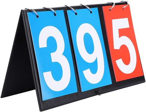 POENVFPO Portable Durable Flip Sports Scoreboard for Basketball Soccer Table Tennis, and Easy to Clean, 2/3/4 Digit Score Counter for Various Sports Fans in Saudi Arabia