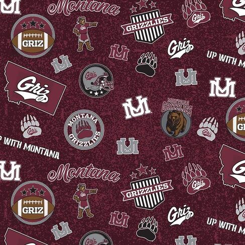 SYKEL ENTERPRISES Montana Grizzlies Home State نسيج قطني يُباع باليارد in Saudi Arabia