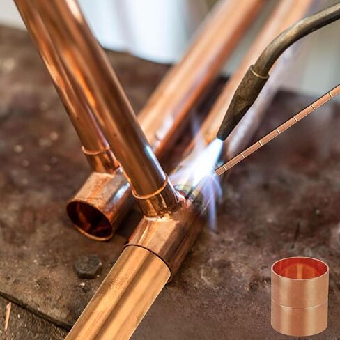 XY-DNA Heavy Duty Copper Coupling, 46mm (1.8") OD x 52mm (2") Length, 3mm Thick Wall Seamless Straight Pipe Fitting, 1 Pack in Saudi Arabia