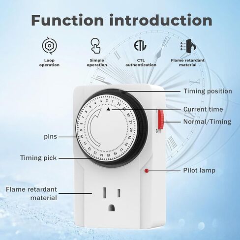 1500W Immersion Water Heater with Timer, Electric Fully Submersible Pool Water Heater, 24H Precise Temp Control for Baptistery, Hot Tub, Bucket, Camping Stock Tank, Bathtub, Small Inflate Pool in Saudi Arabia