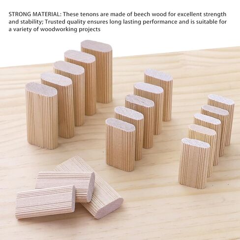 Premium Solid Beech Wood Tenons 100Pcs 5x19x30mm Strong Joinery Dowels for Furniture Cabinet Making and Woodworking Projects in Saudi Arabia