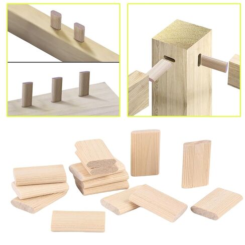 Premium Solid Beech Wood Tenons 100Pcs 5x19x30mm Strong Joinery Dowels for Furniture Cabinet Making and Woodworking Projects in Saudi Arabia