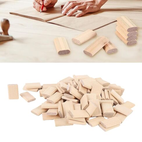 Premium Solid Beech Wood Tenons 100Pcs 5x19x30mm Strong Joinery Dowels for Furniture Cabinet Making and Woodworking Projects in Saudi Arabia