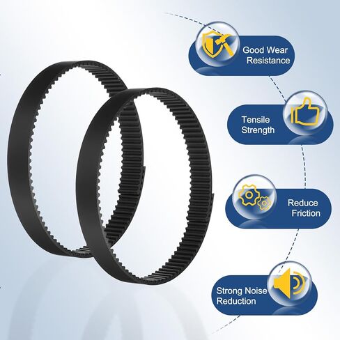 uxcell S5M Open Ended Timing Belt, 10mm Width x 4 Meter Length, 5mm Pitch Length, Steel Wires Inside Synchronous Belt, Black in Saudi Arabia
