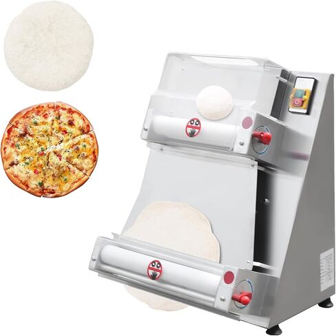 Commercial Dough Roller Sheeter,Adjustable Size 3 to 15 inch Electric Pizza Dough Roller Machine 370W Automatically Pizza Dough Press Machine Suitable for Pizza Bread Tortilla in Saudi Arabia
