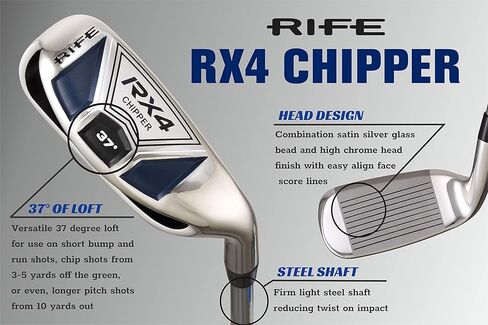 Rife Golf باليد اليمنى RX4 Chipper 37° توفير ضربات سهلة كبيرة وطويلة الطول 36 بوصة مجمعة مع قبضة متوسطة الحجم in Saudi Arabia