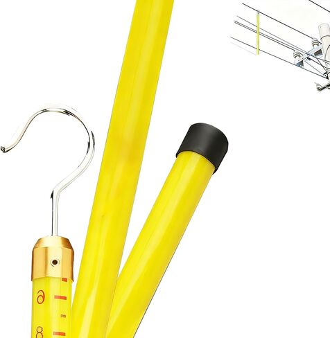 AVSMGP Insulated Measuring Rod, Telescopic Fiberglass Pole- Epoxy Resin Material for Linemen and Telecom Surveying with Carrying Bag,Orange,6m/19.7ft in Saudi Arabia