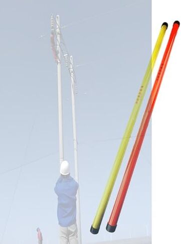 Adjustable High-Voltage Measuring Rods for Linemen - Non-Conductive Teles Height Measuring Stick for Live Power Line Work - Durable Epoxy Resin Design in Saudi Arabia