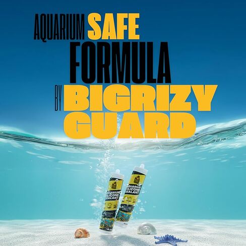 Bigrizy Guard Aquarium Silicone Sealant Black 10.14 Fl oz Cartridge - Aquarium Safe Silicone for Fish & Plants | 100% Waterproof, Premium, Non-Toxic, Solvent Free, Strong Bond, Fast Curing (1 Pack) in Saudi Arabia