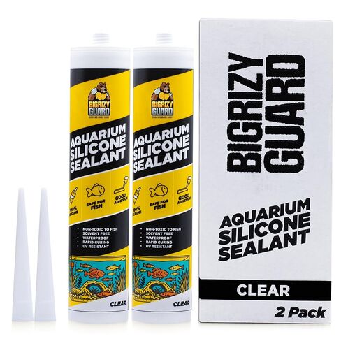 Bigrizy Guard Aquarium Silicone Sealant Black 10.14 Fl oz Cartridge - Aquarium Safe Silicone for Fish & Plants | 100% Waterproof, Premium, Non-Toxic, Solvent Free, Strong Bond, Fast Curing (1 Pack) in Saudi Arabia