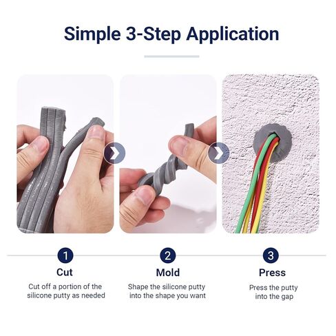 Leopong Moldable Waterproof Silicone Putty for Bathroom Wall & Pipe Gaps, Reusable & Pliable Repair Sealant (White) in Saudi Arabia