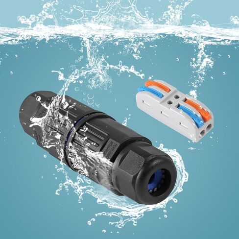 1PCS Upgraded Junction Box Outdoor Waterproof IP68, CDF 2P 2Pole Wire Connector, Replaceable Lever Wire Connectors for AWG 28-12 in Saudi Arabia