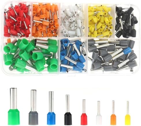 400pcs Assorted Wire Ferrules Terminals Kit AWG 22-10 Insulated Copper Crimp Connectors for Industrial and Power Control Systems in Saudi Arabia
