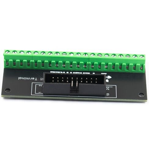 Risingsaplings 2 قطعة بسيطة IDC محطة لوحة القطع 20 دبابيس 2x10 2.54 مللي متر أسود IDC إلى محطة 3.81 مللي متر موصل in Kuwait