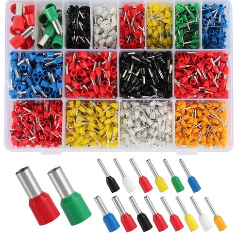 2120pcs Assorted Wire Ferrules Terminals Kit AWG 22-10 Insulated Copper Crimp Connectors for Industrial and Power Control Systems in Saudi Arabia