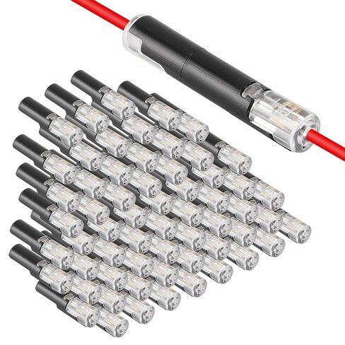 60Pcs Low Voltage Wire Connectors, 1 Pin 1 Way Quick Plug-in Connectors for LED Stripe Lights in Saudi Arabia