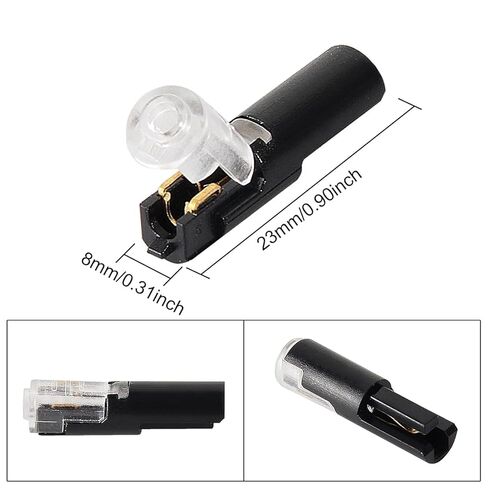 60Pcs Low Voltage Wire Connectors, 1 Pin 1 Way Quick Plug-in Connectors for LED Stripe Lights in Saudi Arabia