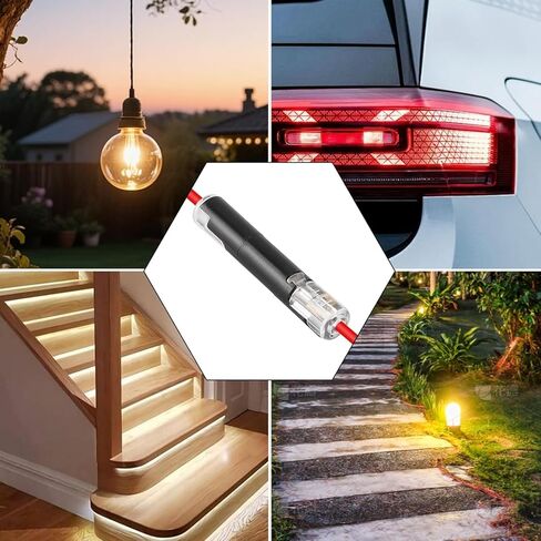 60Pcs Low Voltage Wire Connectors, 1 Pin 1 Way Quick Plug-in Connectors for LED Stripe Lights in Saudi Arabia