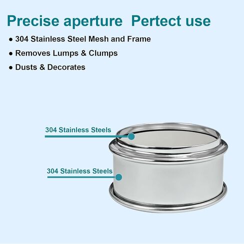 Full 304 Stainless Steel Mesh Sieve Screen, LVDALAB 325 Mesh (0.045mm) Aperture, 2.4inch(6CM) Dia Standard Sample Analysis Test Sieves Sifters Strainer for Industrial Laboratory Homes in Saudi Arabia
