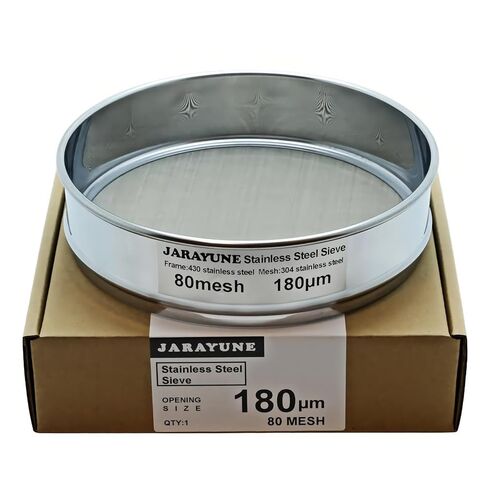 منخل مختبر من الفولاذ المقاوم للصدأ 230 شبكة من JARAYUNE، منخل قوي 8 بوصات (20.5 سم)، مصفاة منخل شبكية دقيقة لترشيح مسحوق حبيبات الدقيق السائل - مختبر للاستخدام المنزلي الصناعي in Kuwait