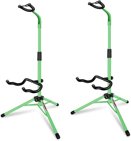 5 CORE Guitar Stand Pair Floor Adjustable Heavy Duty Tripod Acoustic Electric Bass Cello Upright Folding Stands w Neck Holder For On Stage Studio - GSH HD D-BLU 2PK in Saudi Arabia