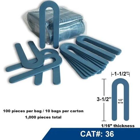 Blue 1/16" x 1-1/2" x 3-1/2" Horse Shim Case - 1000/Case in Kuwait