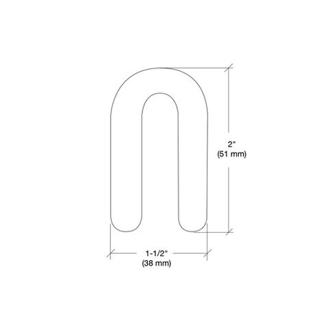 Red 1/8" x 1-1/2" x 2" Horseshoe Shims - 100 Shims in Kuwait