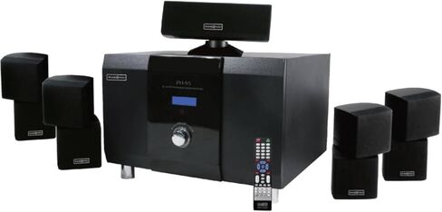 5.1 Channel Home Theater System with 10" Subwoofer, 500W Peak Power, Bluetooth 5.0, FM Radio, Remote Control - for Movies/Music/Karaoke (5 Speakers + RCA/USB) in Kuwait