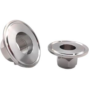 1pc BSPT 1/2" 3/4" 1" 1-1/4" 1-1/2" 2" 304 316 Stainless Steel Hexagonal Female Thread Three Clamp Pipe Joint for Homemade(DN50 Ferrule 64,SUS316L) in Saudi Arabia
