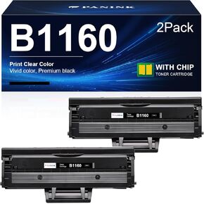 B1160 Toner Cartridge Replacement for Dell B1160 B1160W Toner Cartridge Compatible with Dell 1160 B1163w B1165nfw B1160 B1160w Printer(2 Black) in Kuwait