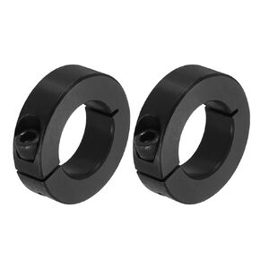 PATIKIL 3/4" OD 1-1/2" Bore Single Split Shaft Collar, 4Pcs Carbon Steel Clamp-On Screw Collar for Drive Shafts Agricultural Implements Machine Tools, Black in Kuwait