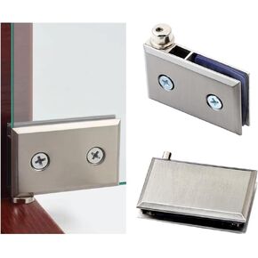 KASHBSAB 2-Piece Door Pivot Hinge Frameless Glass Door Hardware for 6-10mm Thick Door Glass (Brushed) in Saudi Arabia
