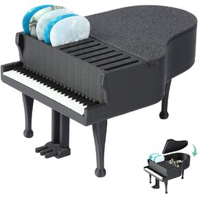 Guitar Picks Holder Case with 12 Display Slots - Openable Large-Capacity Storage Box Comes with 10 pcs Plectrums | Gift for Acoustic Guitar Electric Guitar bass Ukulele in Kuwait