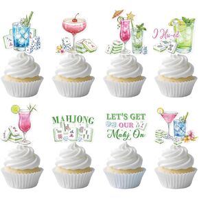 Cherry Themed Party Decorations - 36Pcs Cherry on Baby Shower Top Cupcake Toppers Decorations She's the Top Cupcake Picks Decor for Women Girls in Kuwait