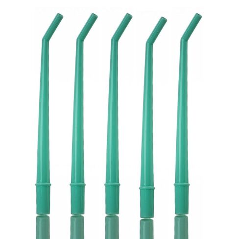 BRITEDENT Large Vented 1/4" Diam. Universal Disposable Latex Free Surgical Aspirator Suction Tips. Green. 100 Pcs in Saudi Arabia