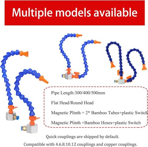 Thread Dia Adjustable Magnetic Base Coolant Oil Water Hose Pipe Bidirection Mist Coolant Lubrication Spray System for Air Pipe CNC Lathe Mill Drill Carving Machine 19.5 in Flat-beak in Saudi Arabia