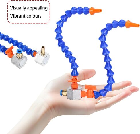 Thread Dia Adjustable Magnetic Base Coolant Oil Water Hose Pipe Bidirection Mist Coolant Lubrication Spray System for Air Pipe CNC Lathe Mill Drill Carving Machine 19.5 in Flat-beak in Saudi Arabia