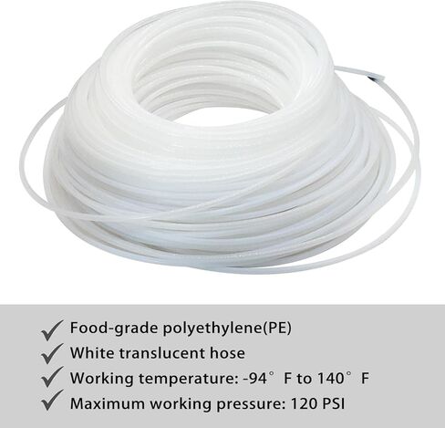 JoyTube PE Tubing 1/4" ID x3/8" OD, Food Grade Polyethylene Tube Translucent hose for Reverse Osmosis Systems & Drinking Water Filters 10FT Length in Saudi Arabia