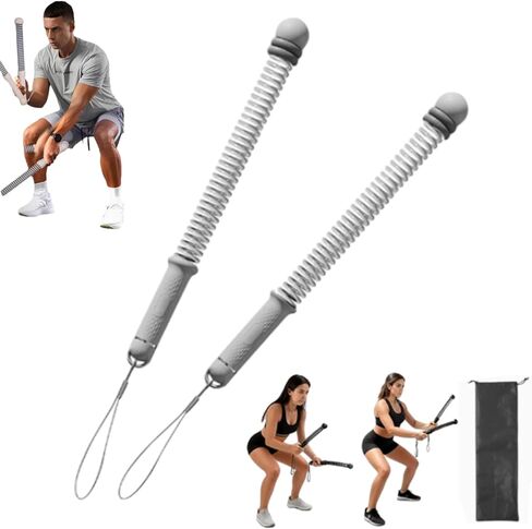 Cordless Battle Ropes, Battle Ropes for Home Gym, 2026 New Adjustable Ropeless Battleropes, Adjustable Resistance, Secure Anti-Slip Handles, Comes with Storage Bag & Anti-Slip Wrist Rope (Black) in Saudi Arabia