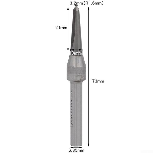 TCT على شكل V لقاطع طحن الأعمال الخشبية لثني الخشب مع الحز السلس وخيارات قطر الساق المتعددة (12.7 مم) in Kuwait