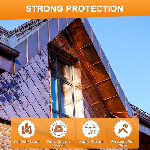 M METERXITY Copper Sheet Roll, 6in x 5ft x 0.002in (WxLxT) 99.9% Pure Copper Flashing Strip with Gloves for DIY Projects/Roofing/House Repair, Metal Foil Plate [1524x152x0.05mm] in Saudi Arabia